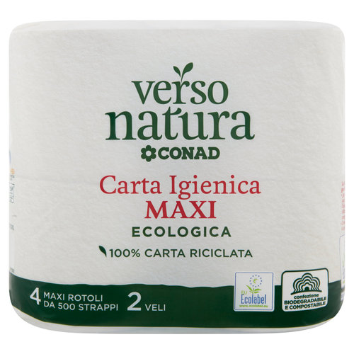 Carta Igienica Maxi Ecologica 2 Veli 4 Maxi Rotoli-image