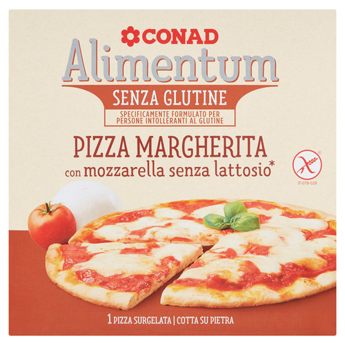 Alimentum Senza Glutine Pizza Margherita con mozzarella senza lattosio* Surgelata 350 g-image