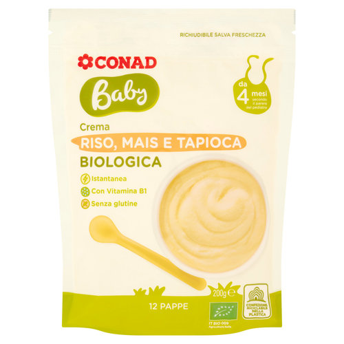 Baby Crema Riso, Mais e Tapioca Biologica 200 g-image