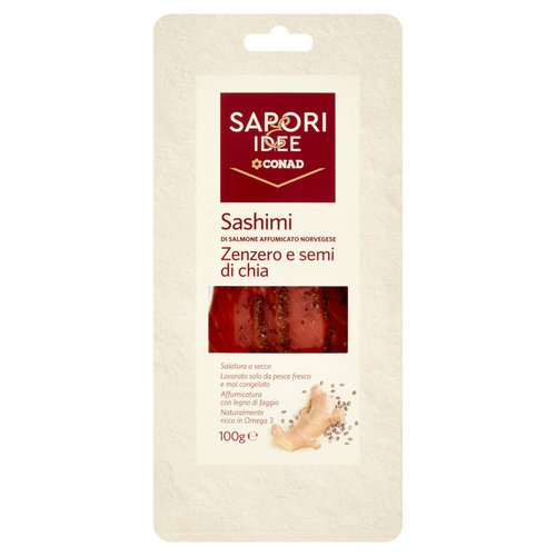 SAPORI & IDEE  Sashimi di Salmone Affumicato Norvegese Zenzero e semi di chia 100 g-image